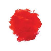 Hand draw red brush stroke watercolor design vector