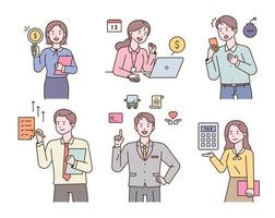 Financial asset design expert tax related icons.
