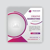 Creative Marketing Social media post design vector