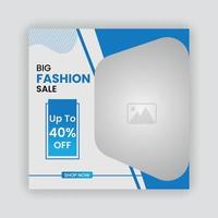 Fashion social media banner or web template vector