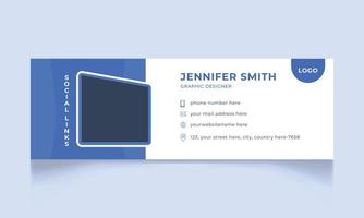 Unique and corporate email signature design template vector