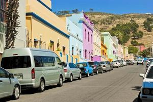 Many colorful houses Bo Kaap in Cape Town, South Africa. photo