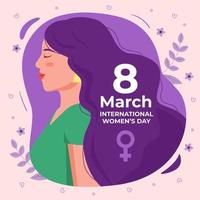 International Women's Day with Beautiful Woman vector