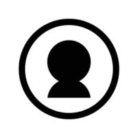 Silhouette of a person in a round circle. Vector. vector