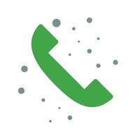 Stylish green phone icon. Vector. vector