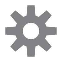 Gray gear silhouette icon. Vector. vector