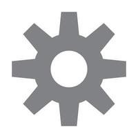 Gray gear silhouette icon. Vector. vector