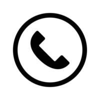 A phone icon in a round circle. Vector. vector