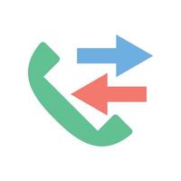 Outgoing and incoming phone call icons. Vectors. vector