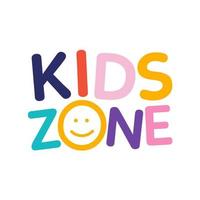Kids zone vector logo