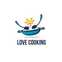 Cooking logo design template vector