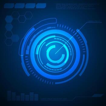 Abstract circle technology background Hi-tech communication concept, futuristic digital background vector