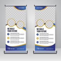 Corporate rollup or X banner design template vector