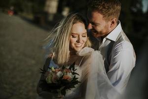 Young newlywed couple photo