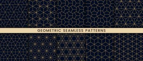 Golden background with polygonal lines vector