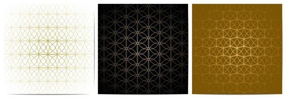 Gold circle lines overlapping luxury background vector