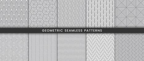 Set of geometric pattern with stripes lines vector