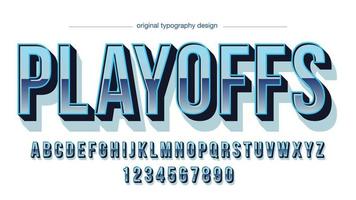 blue 3d uppercase isolated letters vector