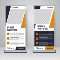 Corporate rollup or X banner design template vector