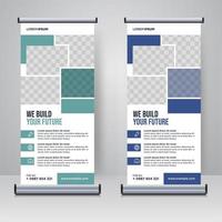 Corporate rollup or X banner design template vector