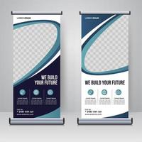 rollup corporativo o plantilla de diseño de banner x vector