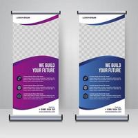 Corporate rollup or X banner design template vector