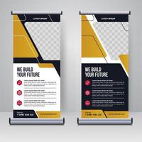 Corporate rollup or X banner design template vector