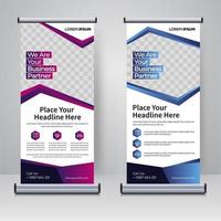 Corporate rollup or X banner design template vector