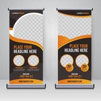 Food and Restaurant roll up banner design template