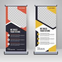 Corporate rollup or X banner design template vector