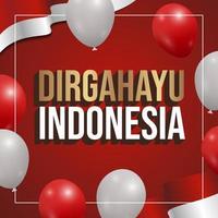 Indonesia independence day banner design template vector