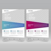 Empty bifold corporate brochure template vector