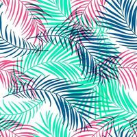 Tropical palm leaves seamless pattern vector