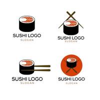 Sushi logo design template vector