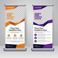 Corporate rollup or X banner design template vector