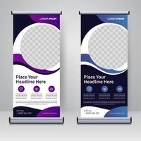 Corporate rollup or X banner design template vector