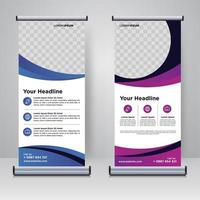 Corporate rollup or X banner design template vector