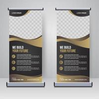 Corporate rollup or X banner design template vector