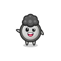 button cell character as the afro boy vector