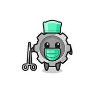 surgeon gear mascot character vector