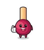 matches mascot doing thumbs up gesture vector