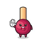 matches character doing stop gesture vector