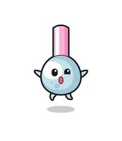 cotton bud character is jumping gesture vector