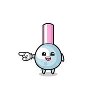 cotton bud cartoon with pointing left gesture vector
