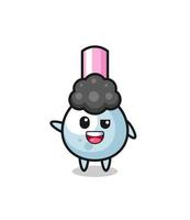 cotton bud character as the afro boy vector