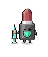 lipstick mascot as vaccinator vector