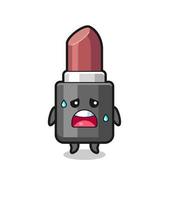 the fatigue cartoon of lipstick vector