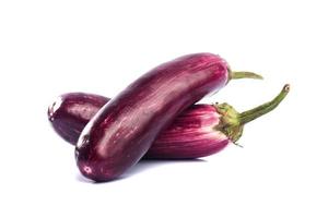 Eggplant or aubergine or brinjal vegetable isolated on a white background. photo