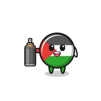 the cute palestine flag as a graffiti bomber vector