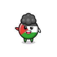 palestine flag character as the afro boy vector